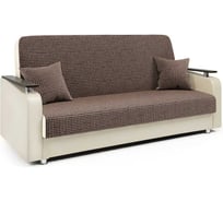 Диван-книжка Шарм Мелодия ДП №1 140 Корфу коричневый и экокожа беж 104210011