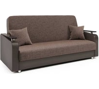 Диван-книжка Шарм Мелодия ДП №1 140 Корфу коричневый и экокожа шоколад 104210010