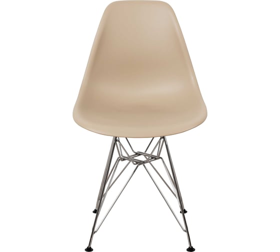 Комплект стульев пластиковых DERSTUHL 4 шт Chrom Eames, темно-бежевый, DSL02.013.4