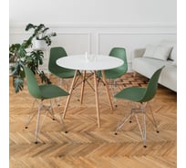 Стул DERSTUHL Chrom Eames темно-зеленый, комплект 4 шт DSL02.016.4