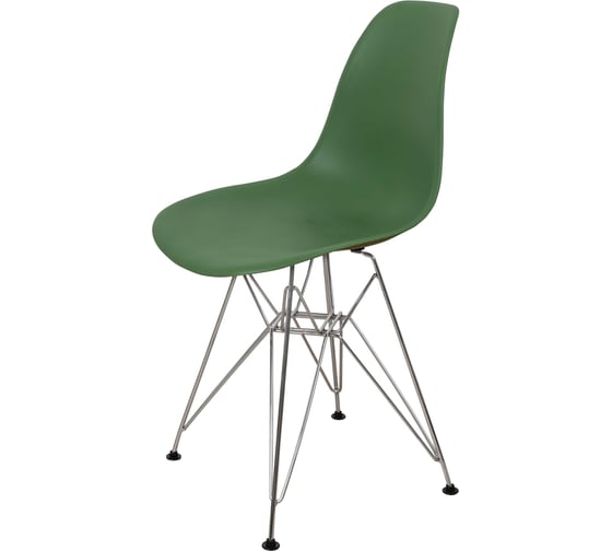 Комплект стульев пластиковых DERSTUHL 4 шт Chrom Eames, темно-зеленый, DSL02.016.4