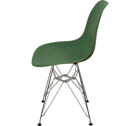 Комплект стульев пластиковых DERSTUHL 4 шт Chrom Eames, темно-зеленый, DSL02.016.4