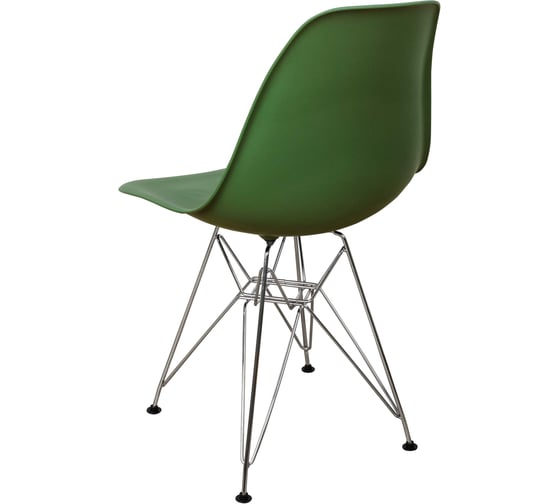 Комплект стульев пластиковых DERSTUHL 4 шт Chrom Eames, темно-зеленый, DSL02.016.4