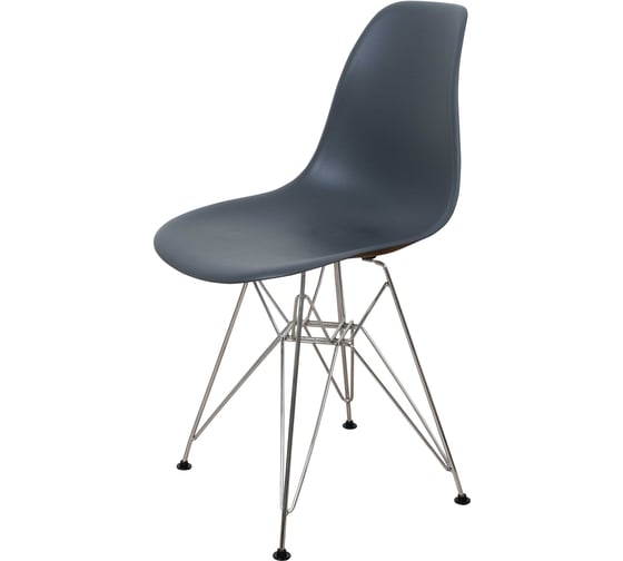 Комплект стульев пластиковых DERSTUHL 4 шт Chrom Eames, темно-серый, DSL02.003.4