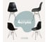 Комплект стульев пластиковых DERSTUHL 4 шт Chrom Eames, черный, DSL02.010.4 1