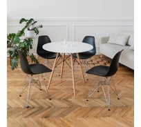 Стул пластиковый DERSTUHL Chrom Eames, черный DSL02.010
