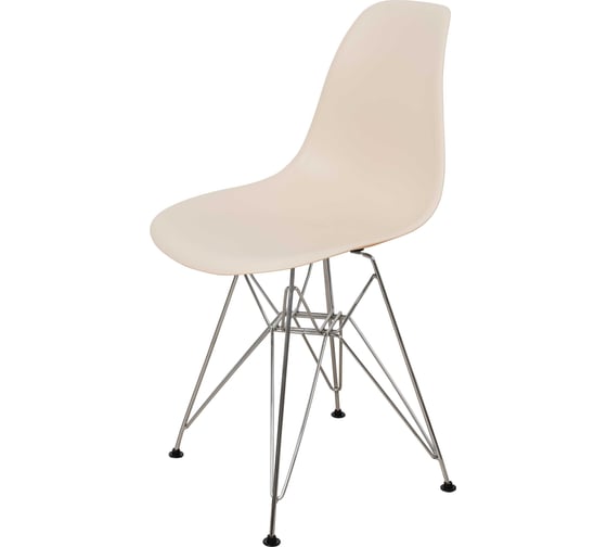 Стул пластиковый DERSTUHL Chrom Eames, теплый бежевый DSL02.014