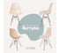 Комплект стульев пластиковых DERSTUHL 4 шт Chrom Eames, теплый бежевый, DSL02.014.4 1