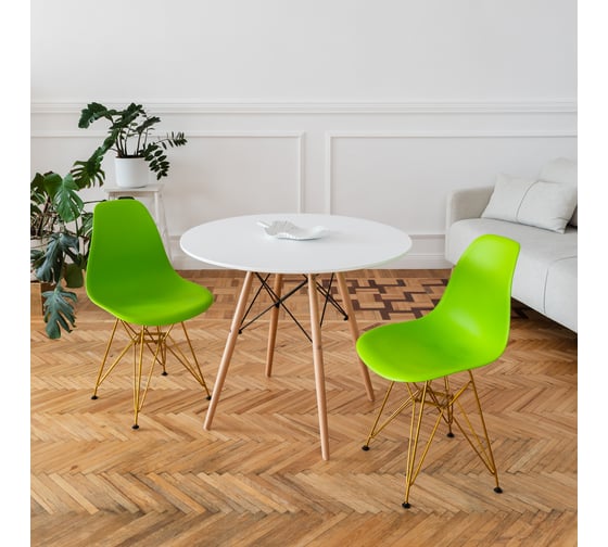 Стул пластиковый DERSTUHL Gold Eames, салатовый DSL041.012