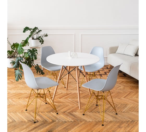 Стул DERSTUHL Gold Eames светло-серый, комплект 4 шт DSL041.002.4 1