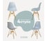 Комплект стульев пластиковых DERSTUHL 4 шт Gold Eames, светло-серый, DSL041.002.4 1