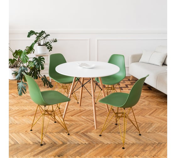 Стул DERSTUHL Gold Eames темно-зеленый, комплект 4 шт DSL041.016.4 1