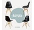 Комплект стульев пластиковых DERSTUHL 4 шт Gold Eames, черный, DSL041.010.4 1