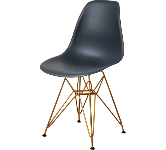 Комплект стульев пластиковых DERSTUHL 4 шт Gold Eames, темно-серый, DSL041.003.4