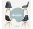 Комплект стульев пластиковых DERSTUHL 4 шт Gold Eames, темно-серый, DSL041.003.4 1