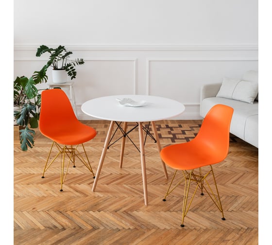 Комплект стульев пластиковых DERSTUHL 2 шт Gold Eames, оранжевый, DSL041.005.2