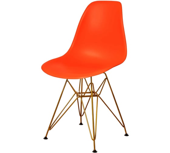 Комплект стульев пластиковых DERSTUHL 4 шт Gold Eames, оранжевый, DSL041.005.4