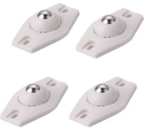 Колесо мебельное Brante с 1 роликом белый набор 4 колеса 107265