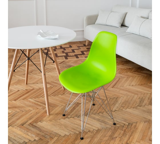 Стул пластиковый DERSTUHL Chrom Eames, салатовый DSL02.012