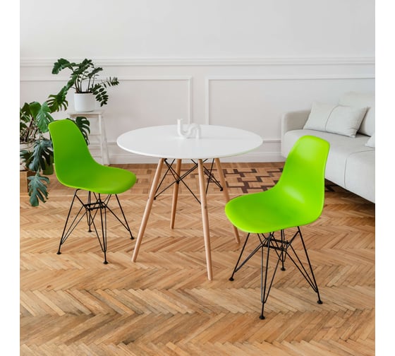 Стул пластиковый DERSTUHL Black Eames, салатовый DSL03.012