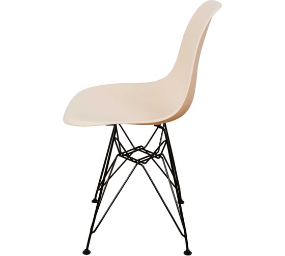 Стул пластиковый DERSTUHL Black Eames, теплый бежевый DSL03.014