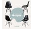 Комплект стульев пластиковых DERSTUHL 4 шт Black Eames, черный, DSL03.010.4 1