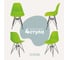 Комплект стульев пластиковых DERSTUHL 4 шт Black Eames, салатовый, DSL03.012.4 3