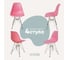 Комплект стульев пластиковых DERSTUHL 4 шт Chrom Eames, розовый, DSL02.015.4 1