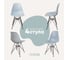 Комплект стульев пластиковых DERSTUHL 4 шт Black Eames, светло-серый, DSL03.002.4 1
