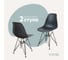 Комплект стульев пластиковых DERSTUHL 2 шт Black Eames, темно-серый, DSL03.003.2 1