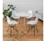 Комплект стульев пластиковых DERSTUHL 4 шт Black Eames, белый, DSL03.001.4 2