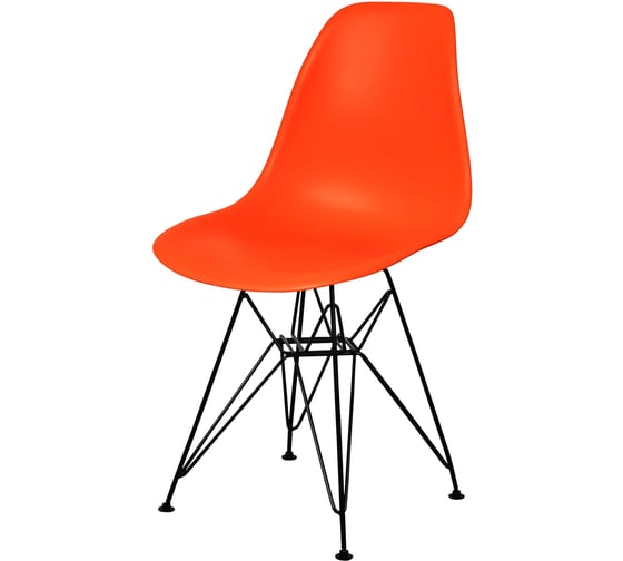 Комплект стульев пластиковых DERSTUHL 4 шт Black Eames, оранжевый, DSL03.005.4
