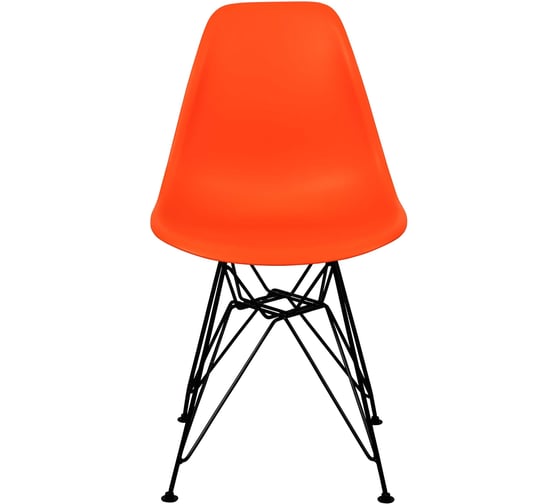 Комплект стульев пластиковых DERSTUHL 4 шт Black Eames, оранжевый, DSL03.005.4