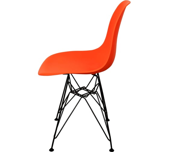 Комплект стульев пластиковых DERSTUHL 4 шт Black Eames, оранжевый, DSL03.005.4