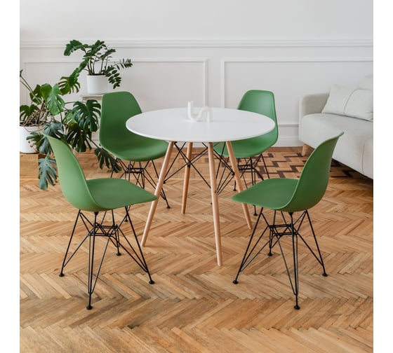 Стул пластиковый DERSTUHL Black Eames, темно-зеленый DSL03.016