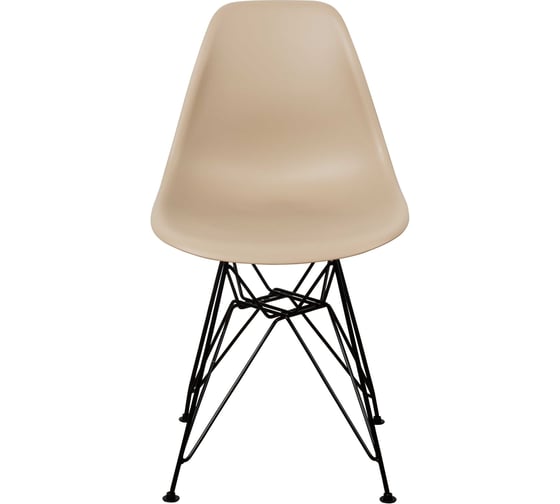Комплект стульев пластиковых DERSTUHL 4 шт Black Eames, темно-бежевый, DSL03.013.4