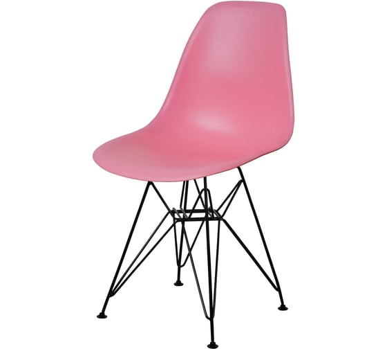 Стул пластиковый DERSTUHL Black Eames, розовый DSL03.015