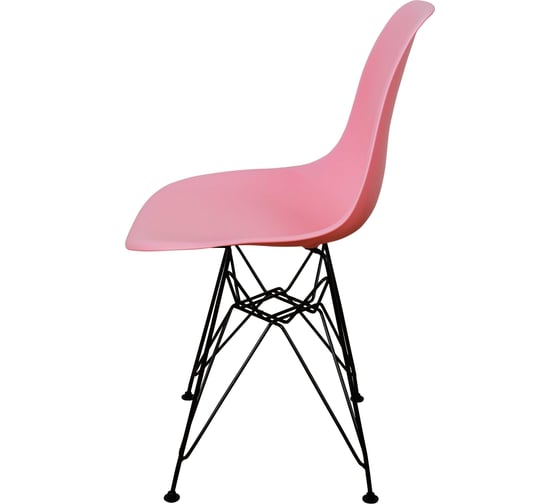 Стул пластиковый DERSTUHL Black Eames, розовый DSL03.015