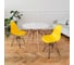 Комплект стульев пластиковых DERSTUHL 4 шт Black Eames, лимон, DSL03.011.4 2