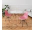 Комплект стульев пластиковых DERSTUHL 4 шт Black Eames, розовый, DSL03.015.4 2