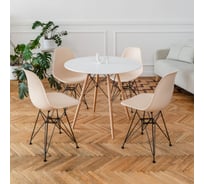 Стул DERSTUHL Black Eames теплый бежевый, комплект 4 шт DSL03.014.4
