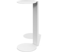 Приставной столик ЛЕБЕР металлический малый Мале (белый муар, 280x310x650) 11.50.054D-280х310х650