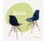 Комплект стульев пластиковых DERSTUHL 2 шт Wood Eames, темно-синий, DSL01.017.2 1