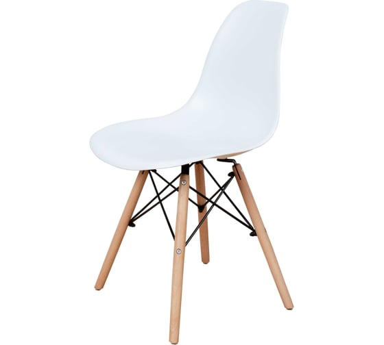 Комплект стульев пластиковых DERSTUHL 2 шт Wood Eames, белый, DSL01.001.2