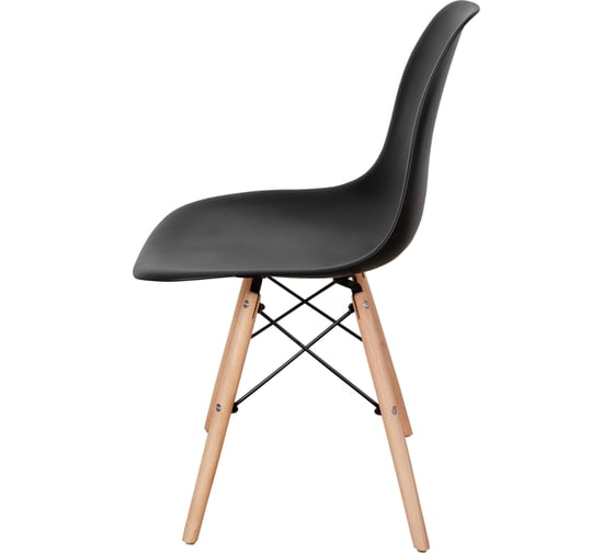 Стул пластиковый DERSTUHL Wood Eames, черный DSL01.010