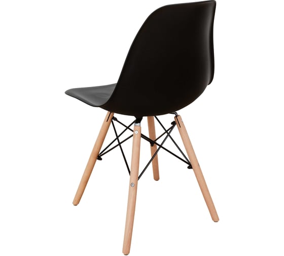 Стул пластиковый DERSTUHL Wood Eames, черный DSL01.010