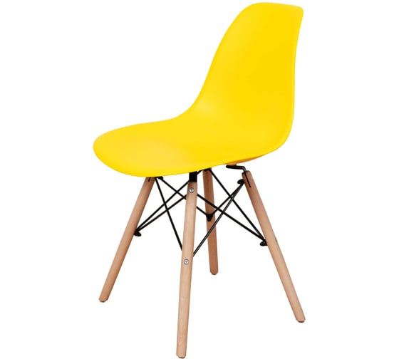 Комплект стульев пластиковых DERSTUHL 2 шт Wood Eames, лимон, DSL01.011.2