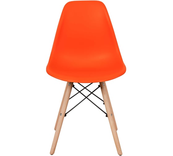 Комплект стульев пластиковых DERSTUHL 4 шт Wood Eames, оранжевый, DSL01.005.4