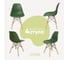 Комплект стульев пластиковых DERSTUHL 4 шт Wood Eames, темно-зеленый, DSL01.016.4 1