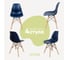 Комплект стульев пластиковых DERSTUHL 4 шт Wood Eames, темно-синий, DSL01.017.4 1